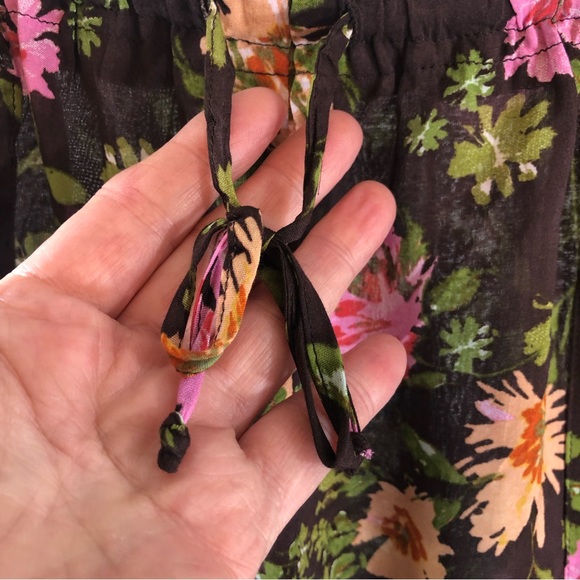 DR2 Women's Drawstring Floral Shorts, Brown, size S NWT - Picture 3 of 6